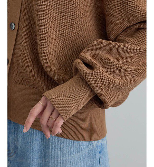 SALON adam et rope'「【WEB限定】コットンシルクネックスリットVネックカーディガン」|カーディガン|