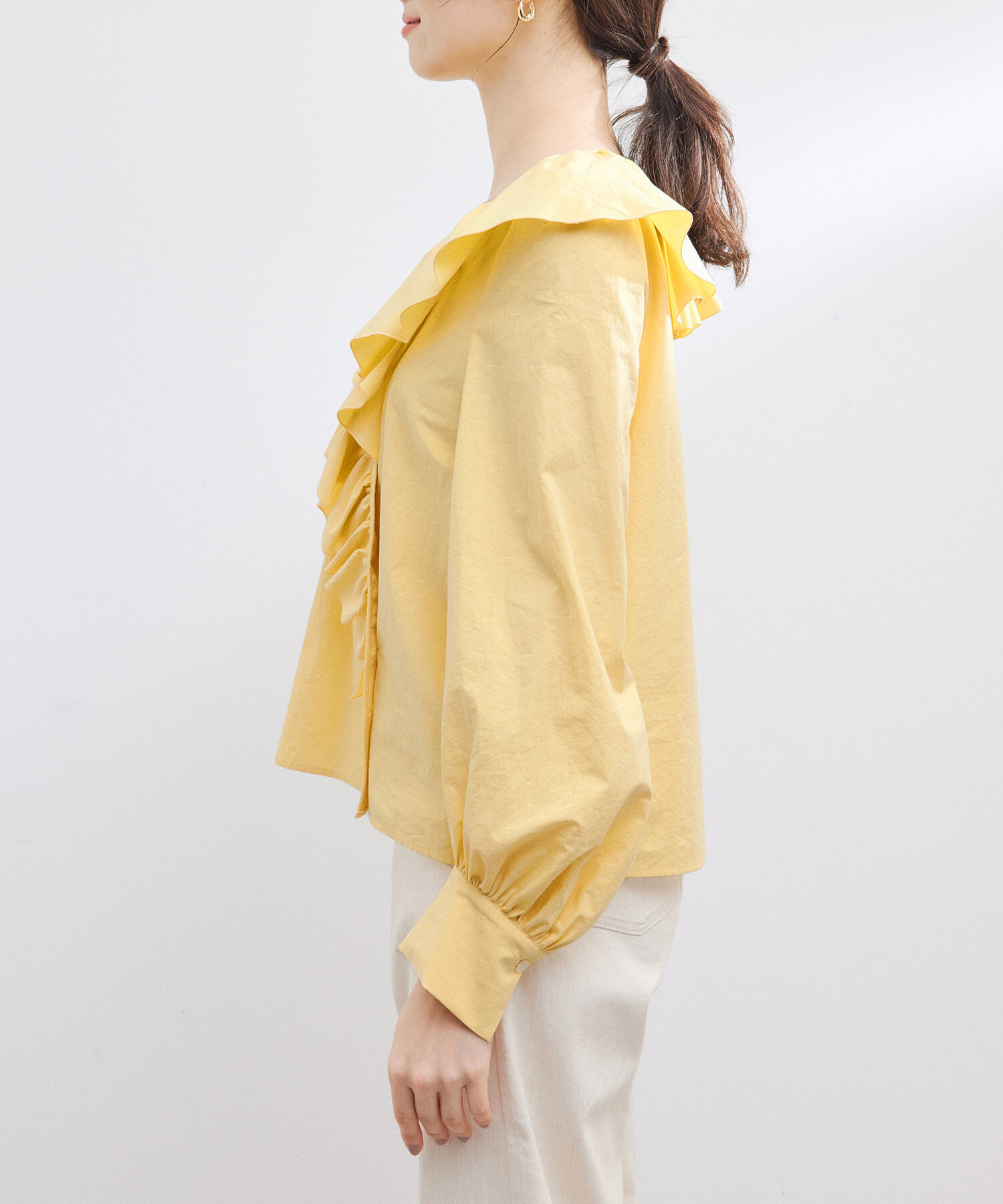 ROPE「カシュクールラッフルブラウス」|シャツ・ブラウス|