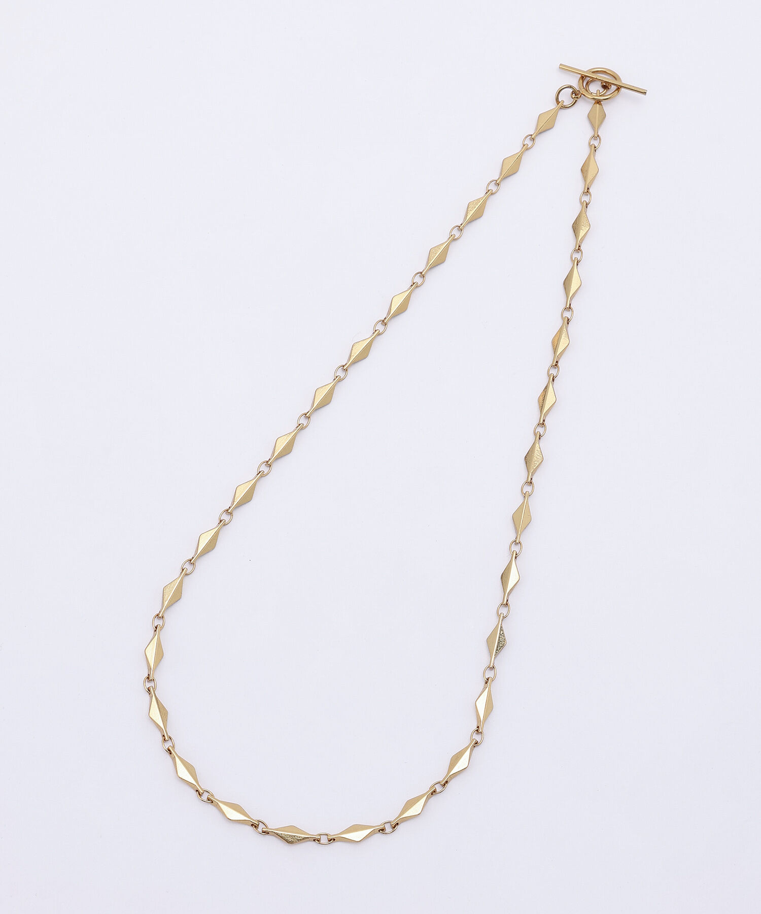 ROPE「ブラスカラーダイヤデザインチェーンネックレス」|ネックレス|