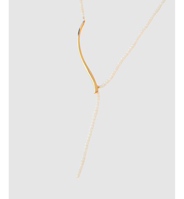 ROPE「淡水パールアシンメトリーラリエット」|ネックレス|