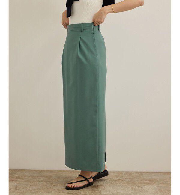 ROPE「【撥水】ウールストレートタイトスカート」|スカート|