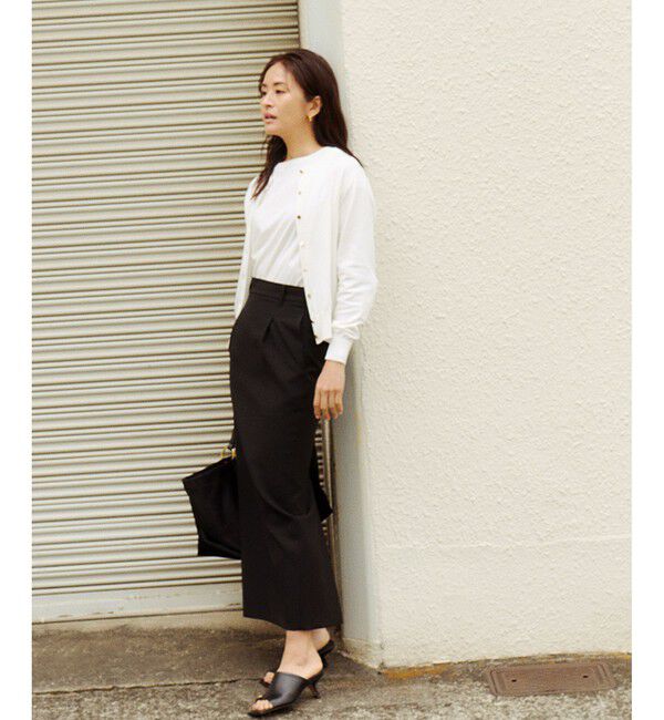 ROPE「【撥水】ウールストレートタイトスカート」|スカート|