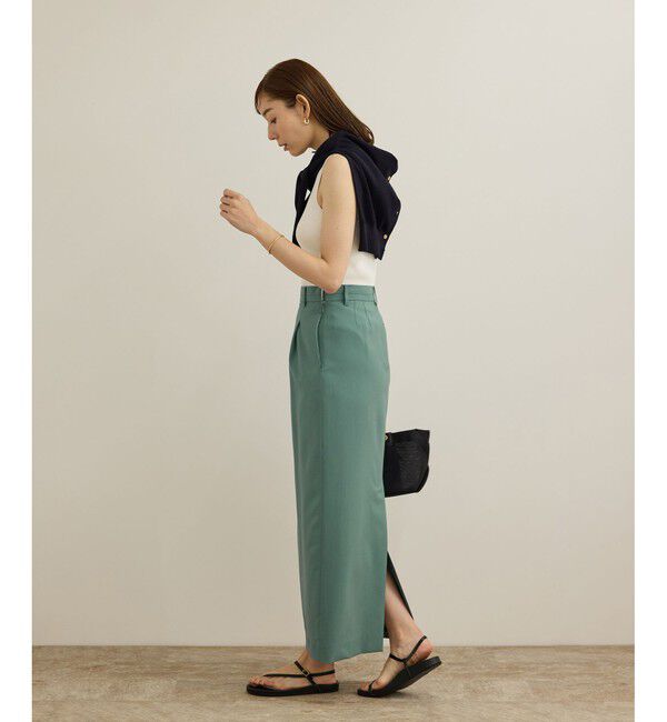 ROPE「【撥水】ウールストレートタイトスカート」|スカート|