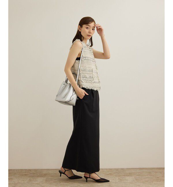 ROPE「【撥水】ウールストレートタイトスカート」|スカート|