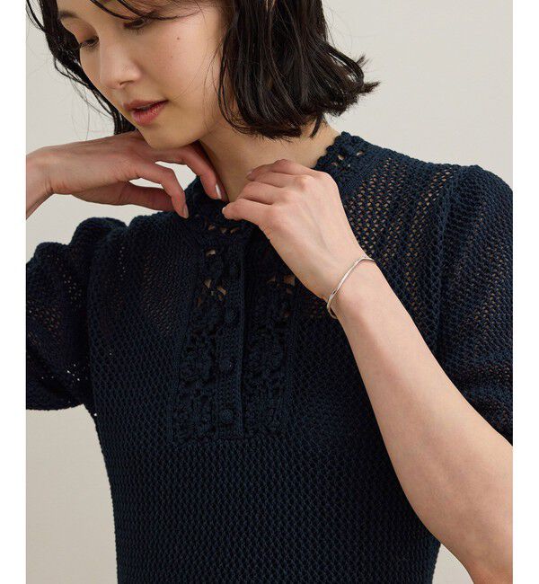 ROPE「クロシェニットワンピース/洗える」|ワンピース|