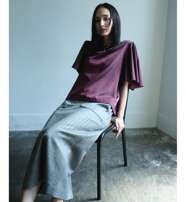 ROPE「【洗える】フレアスリーブオーバーブラウス【WEB・一部店舗限定】」|シャツ・ブラウス|