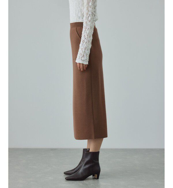 ROPE「ウール混ニットポケット付きタイトスカート/イージーケア・セットアップ対応」|スカート|