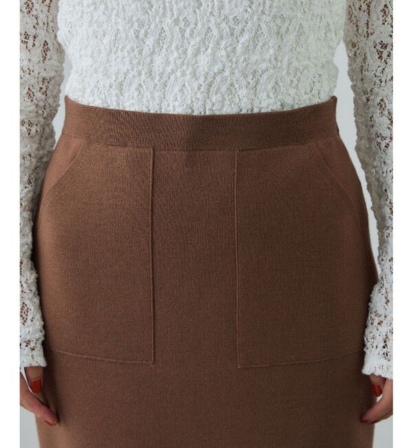 ROPE「ウール混ニットポケット付きタイトスカート/イージーケア・セットアップ対応」|スカート|