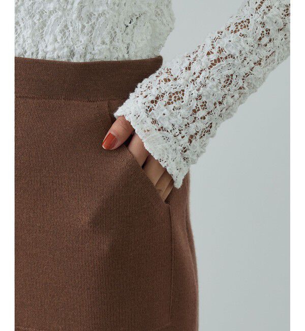 ROPE「ウール混ニットポケット付きタイトスカート/イージーケア・セットアップ対応」|スカート|