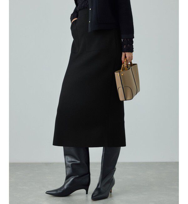 ROPE「ウール混ニットポケット付きタイトスカート/イージーケア・セットアップ対応」|スカート|