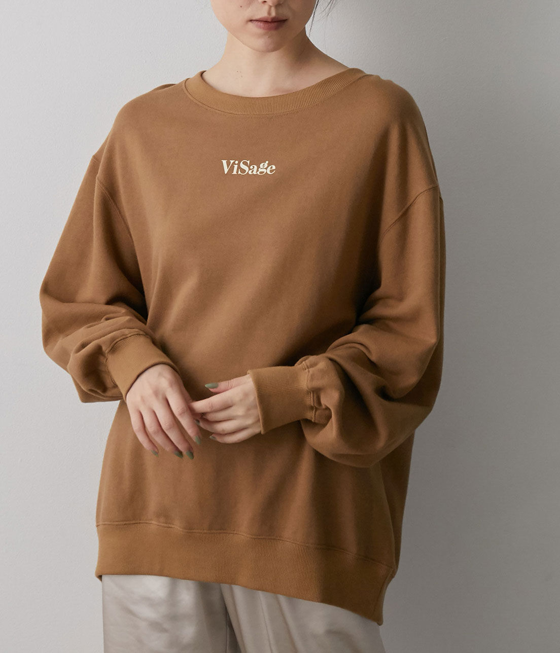 VIS「【ViSage】裏毛起毛スウェットシャツ」|ルームウェア|ブラウン(22)