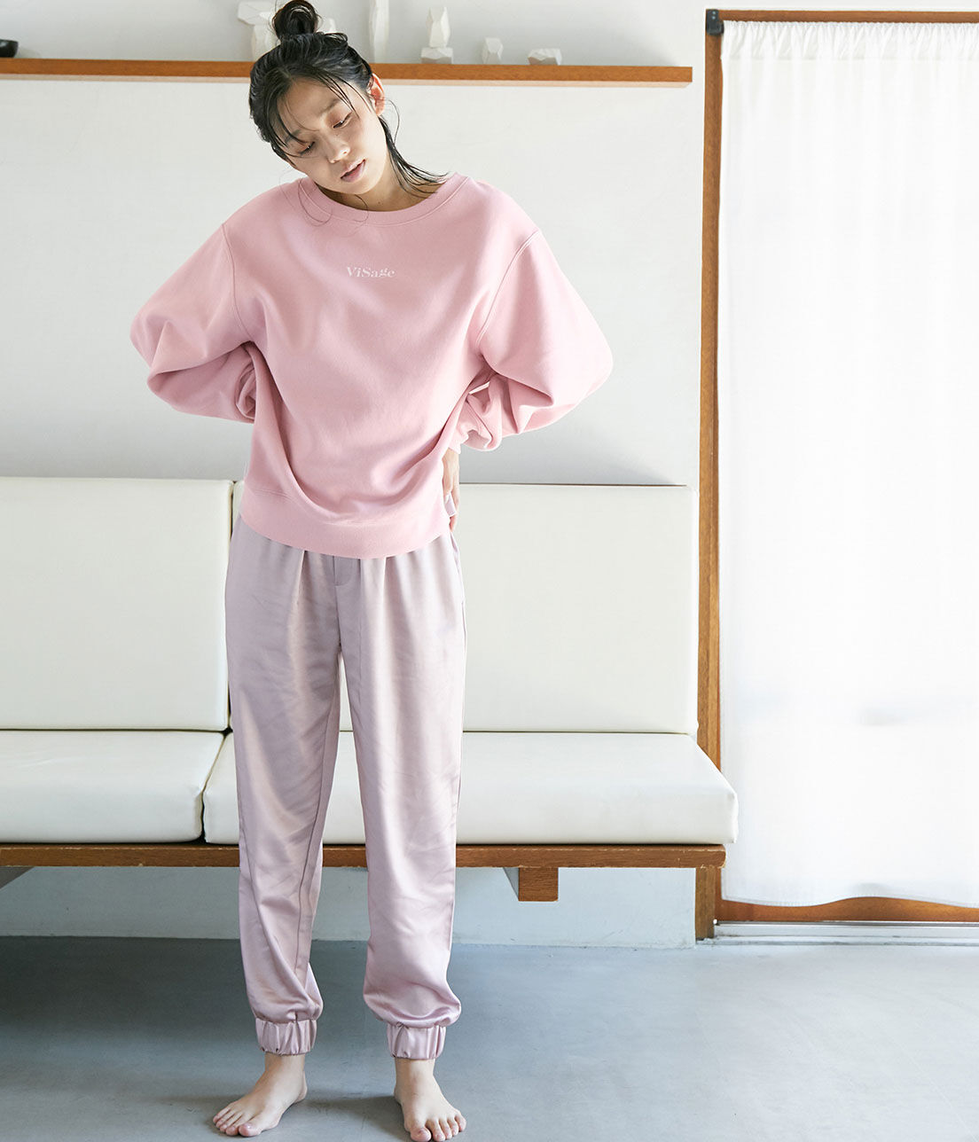 VIS「【ViSage】裏毛起毛スウェットシャツ」|ルームウェア|