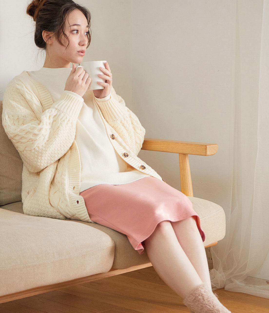 VIS「【ViSmommy】裏起毛スカート【WEB限定】」|スカート|