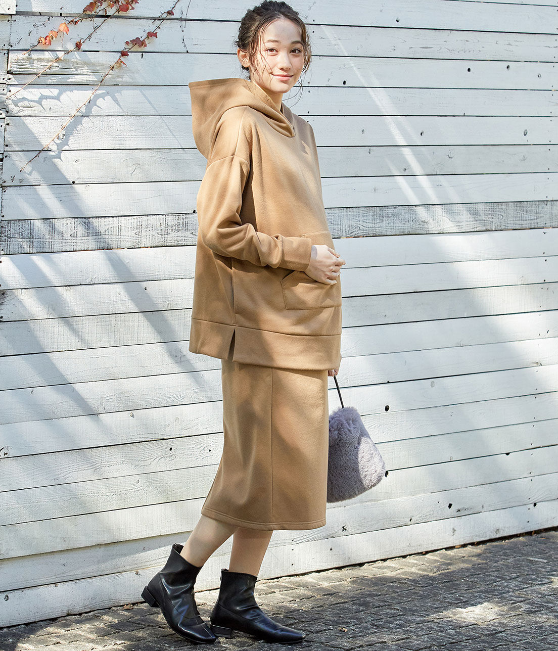 VIS「【ViSmommy】裏起毛スカート【WEB限定】」|スカート|