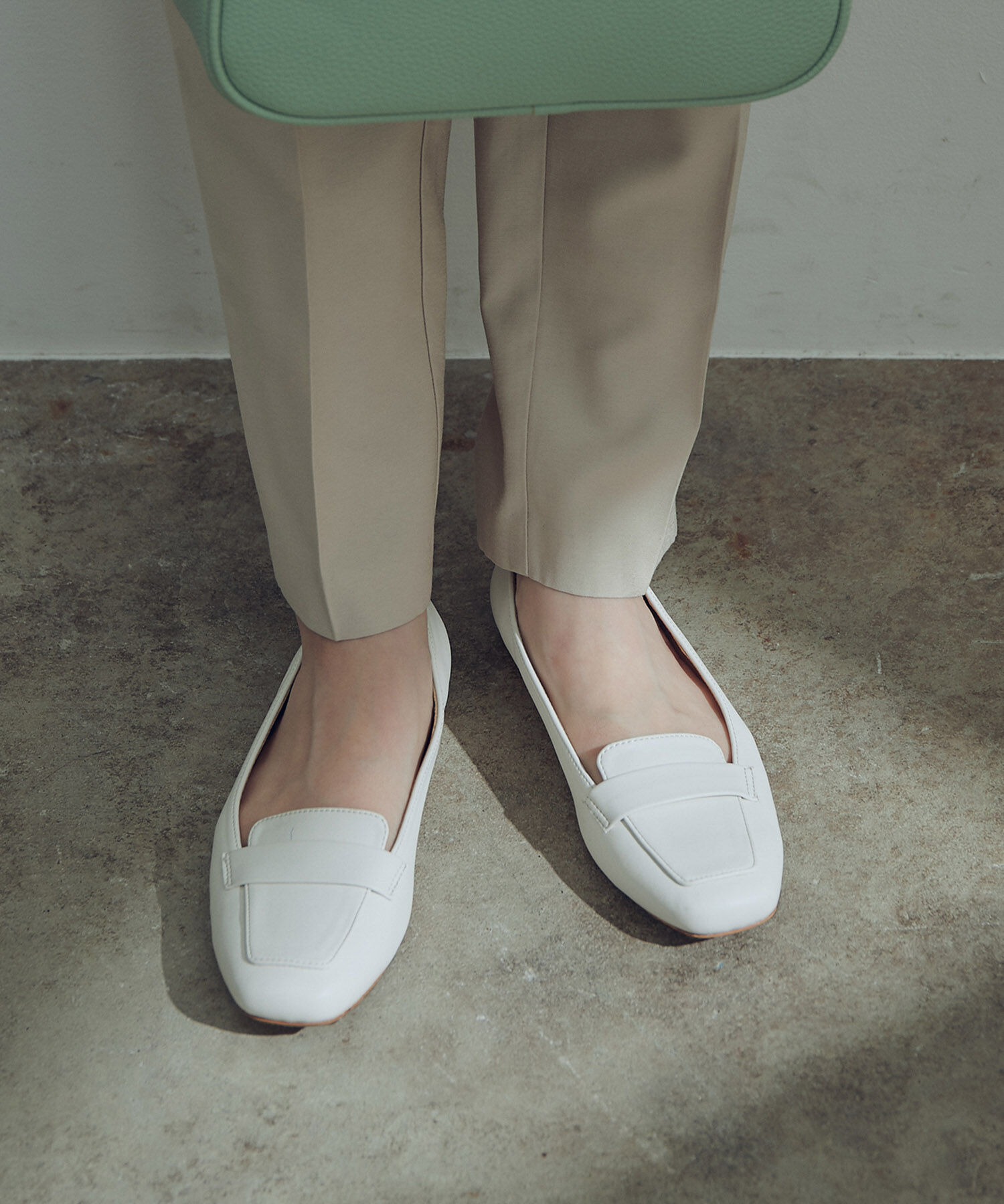 Juze「【HARUTA&times;Juze】スクエアトゥワンベルトソフトローファー」|ローファー|