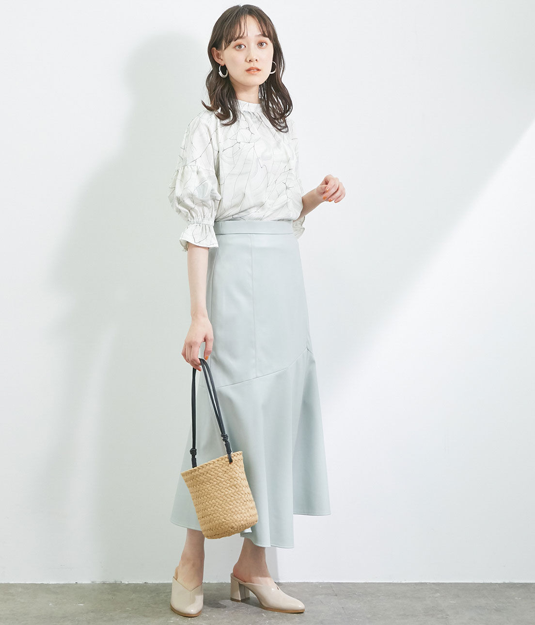 VIS「【ヴィーガンエコレザー】イレヘムスカート」|スカート|