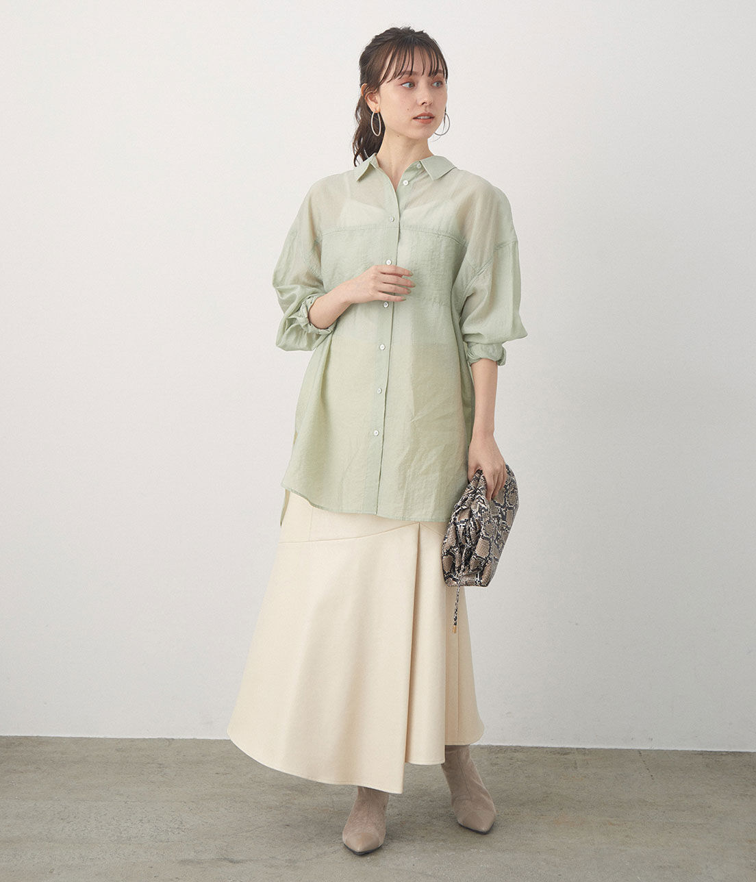 VIS「【ヴィーガンエコレザー】イレヘムスカート」|スカート|