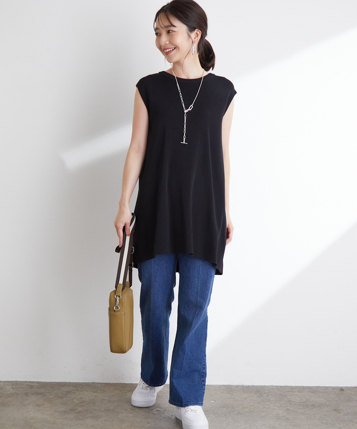 VIS「【TV着用】バックデザイン肩タックチュニックプルオーバー」|その他|