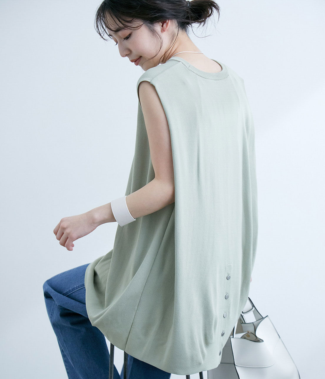 VIS「【TV着用】バックデザイン肩タックチュニックプルオーバー」|その他|