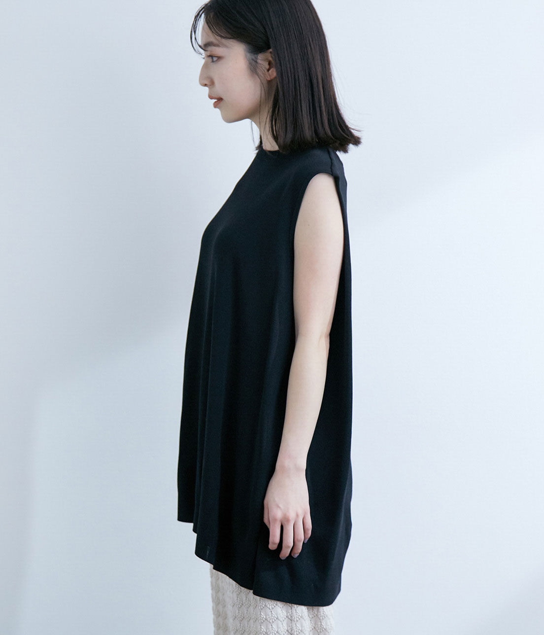 VIS「【TV着用】バックデザイン肩タックチュニックプルオーバー」|その他|