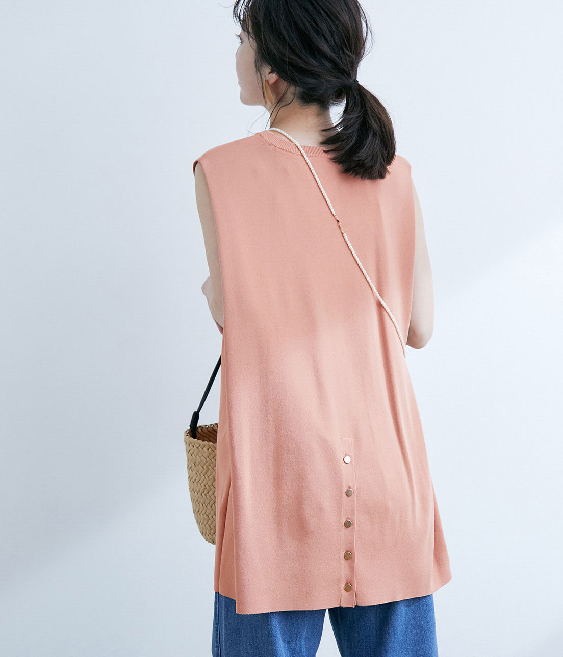 VIS「【TV着用】バックデザイン肩タックチュニックプルオーバー」|その他|