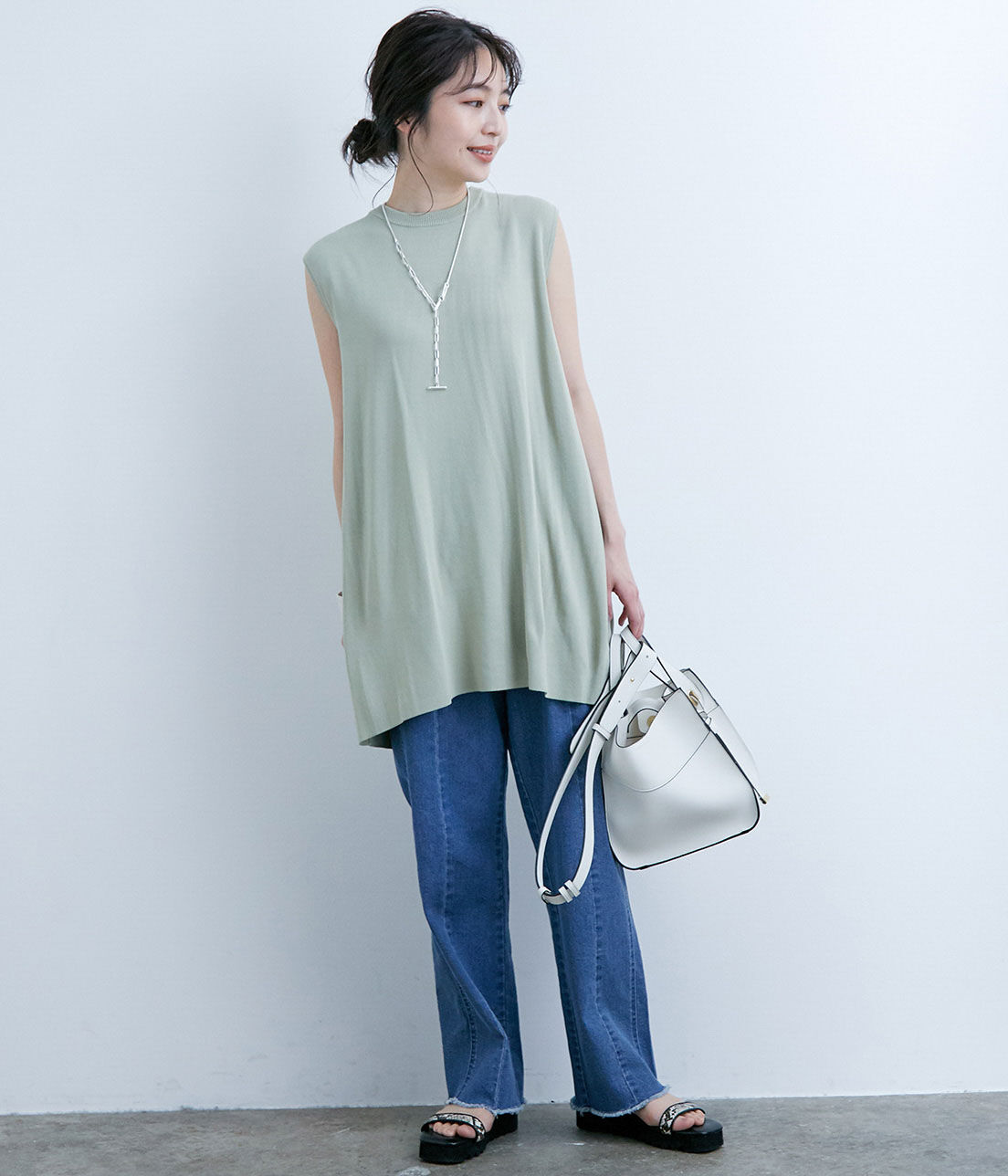 VIS「【TV着用】バックデザイン肩タックチュニックプルオーバー」|その他|