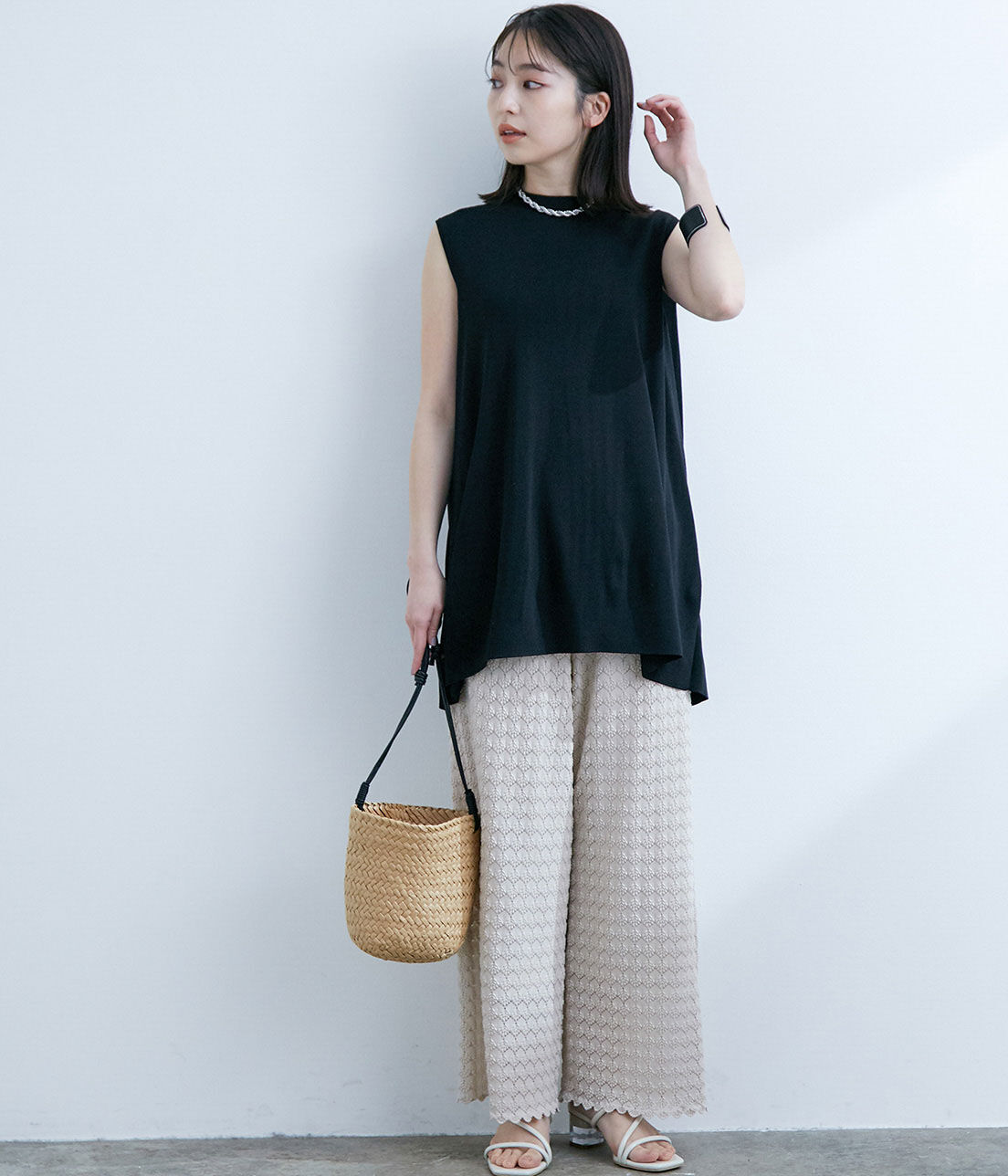 VIS「【TV着用】バックデザイン肩タックチュニックプルオーバー」|その他|