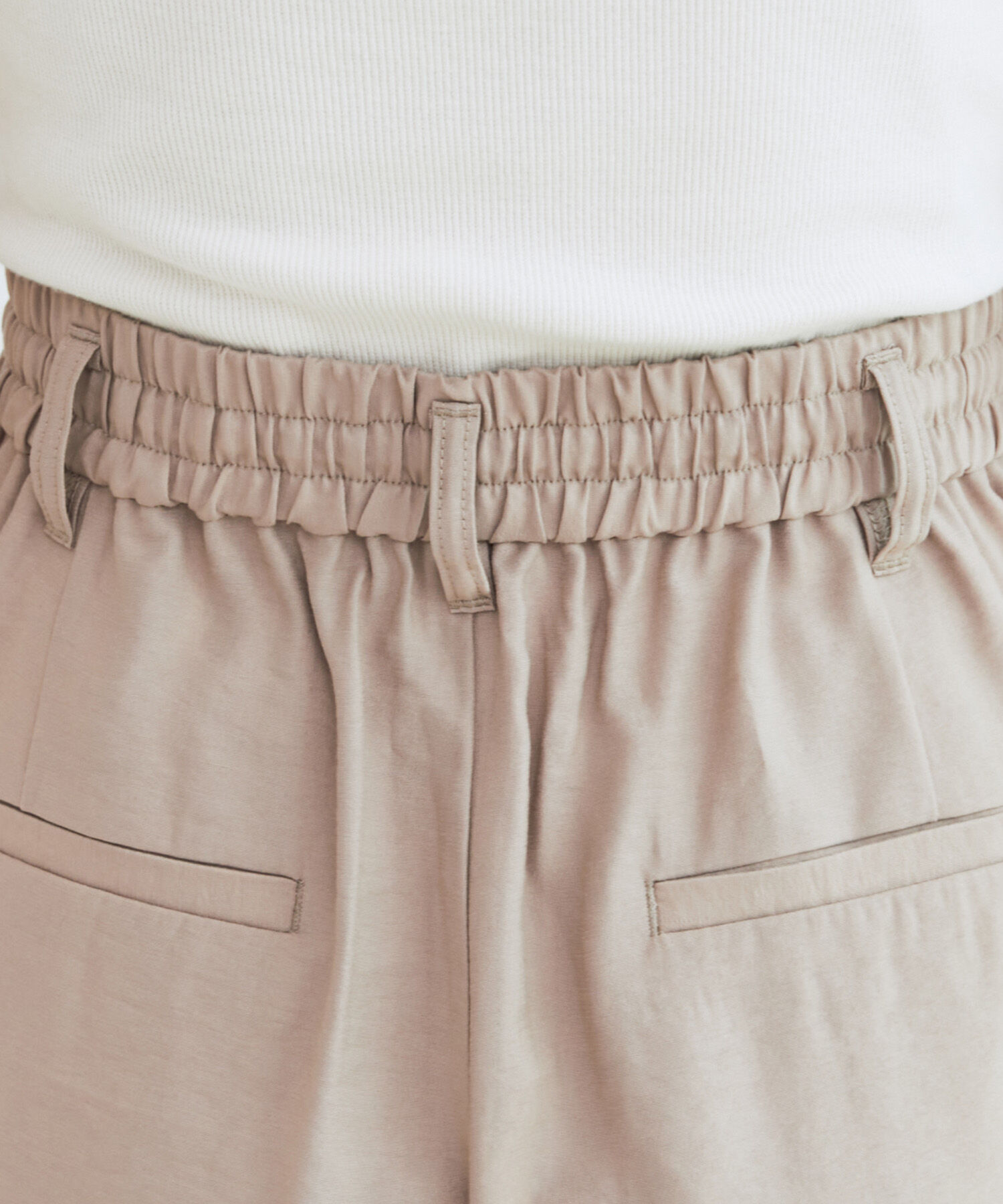 VIS「【新色追加】【接触冷感・洗える】リネンライクイージーパンツ【セットアップ対応】」|スラックス|