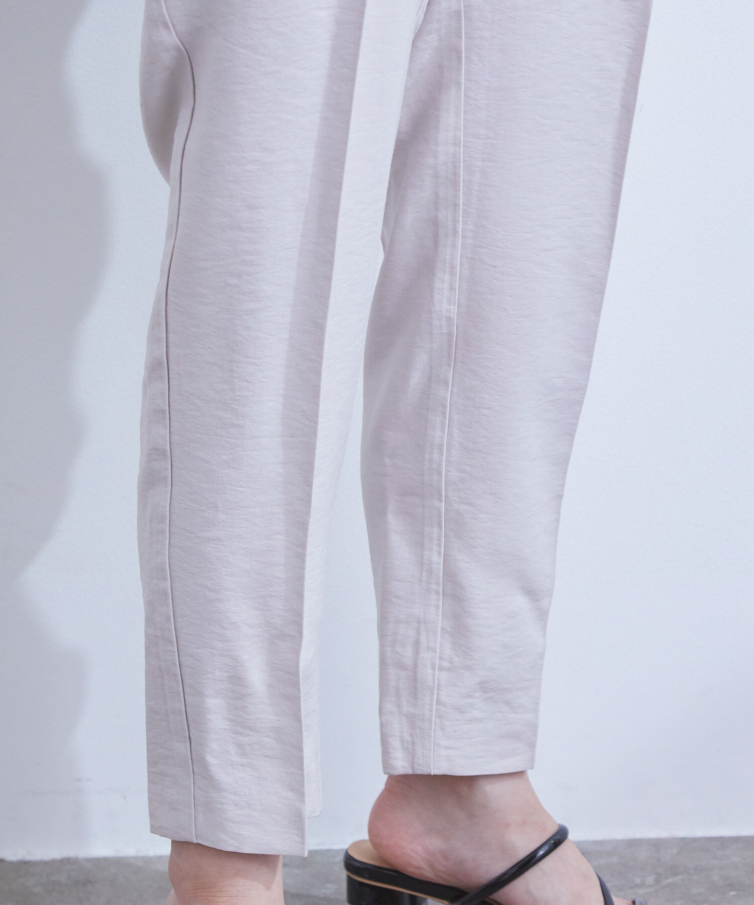 VIS「【新色追加】【接触冷感・洗える】リネンライクイージーパンツ【セットアップ対応】」|スラックス|
