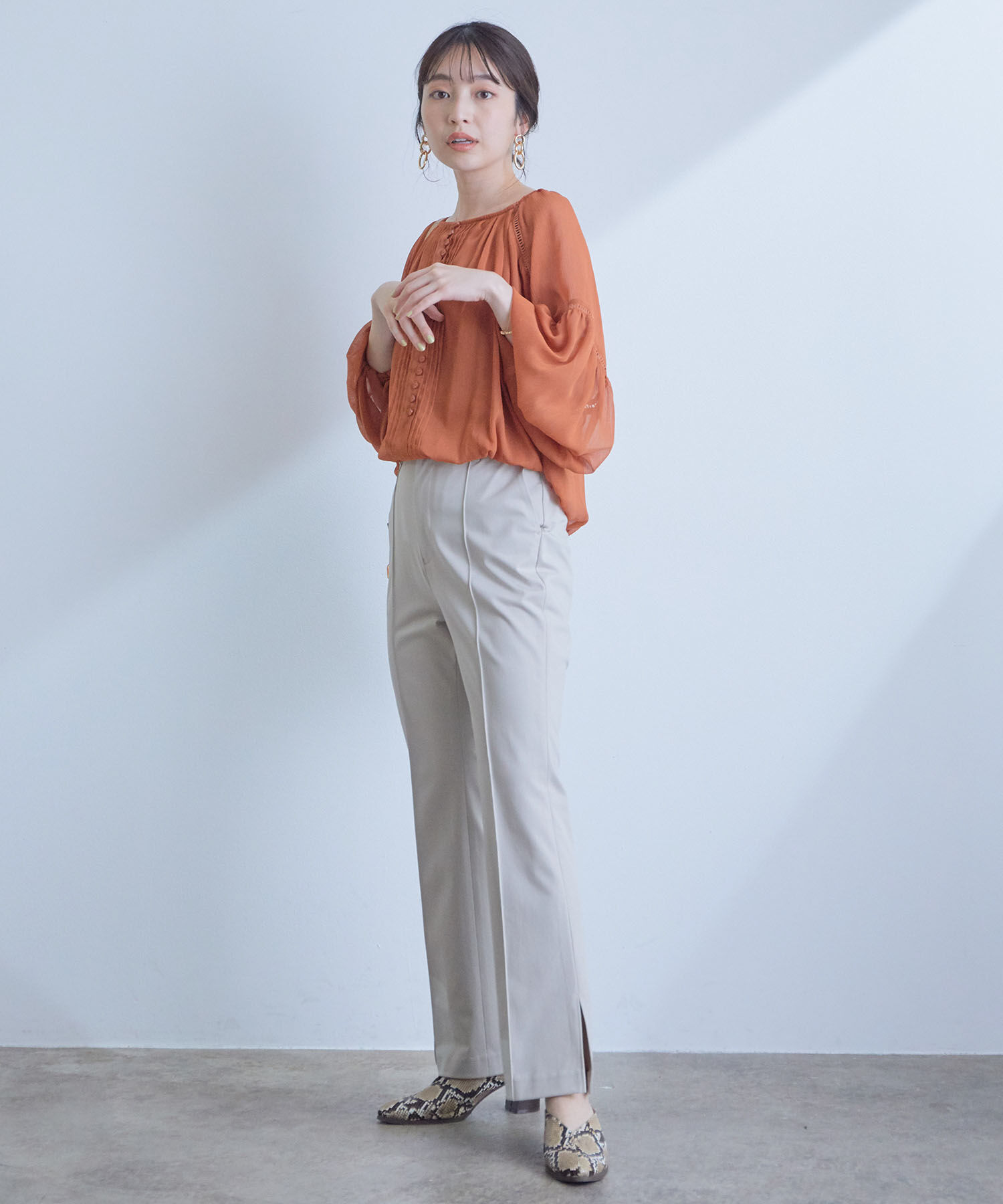 VIS「【TV着用】【接触冷感】クールビューティフレアパンツ」|その他|