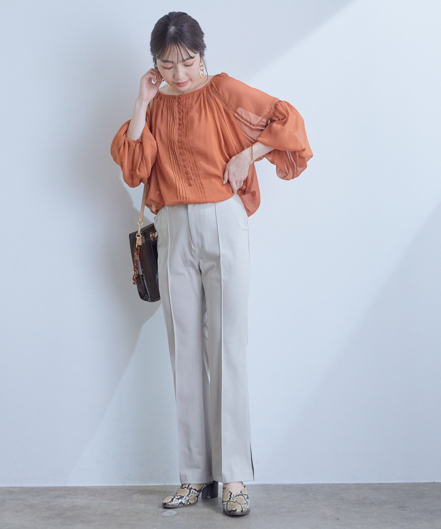 VIS「【TV着用】【接触冷感】クールビューティフレアパンツ」|その他|