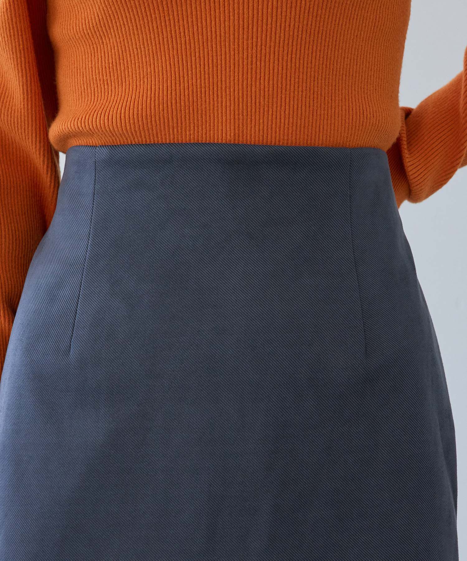 VIS「【選べる着丈】程よいストレッチ感。ベロアタッチタイトスカート」|スカート|