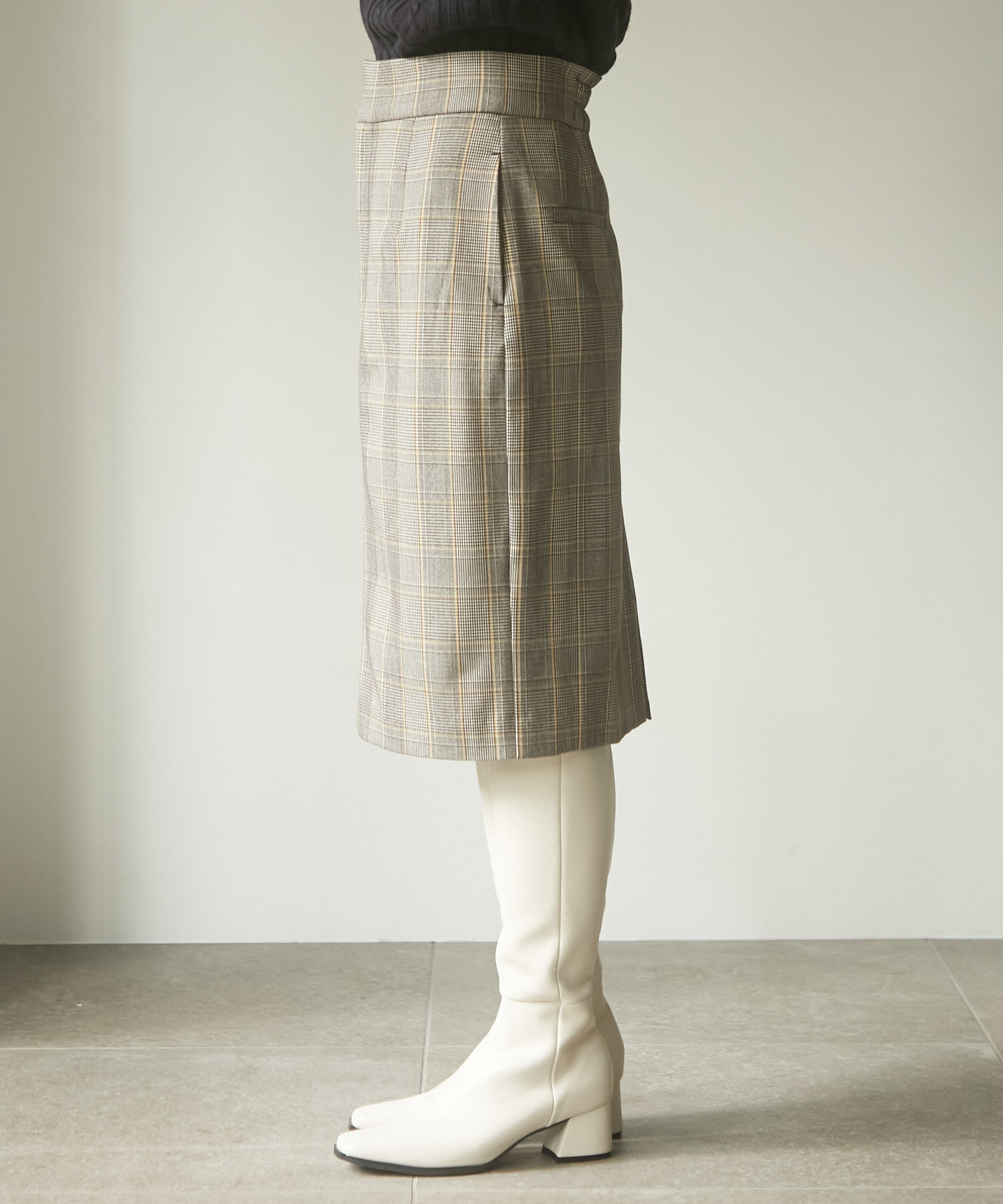 VIS「【HOT BEAUTY STRETCH】暖かく動きやすいタイトスカート」|スカート|