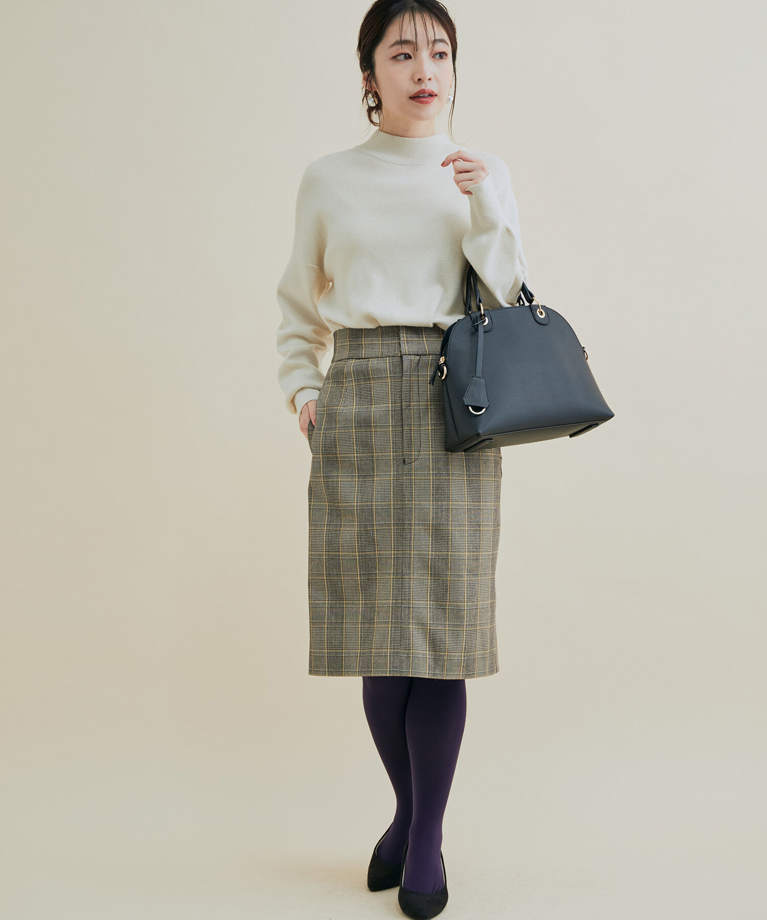 VIS「【HOT BEAUTY STRETCH】暖かく動きやすいタイトスカート」|スカート|