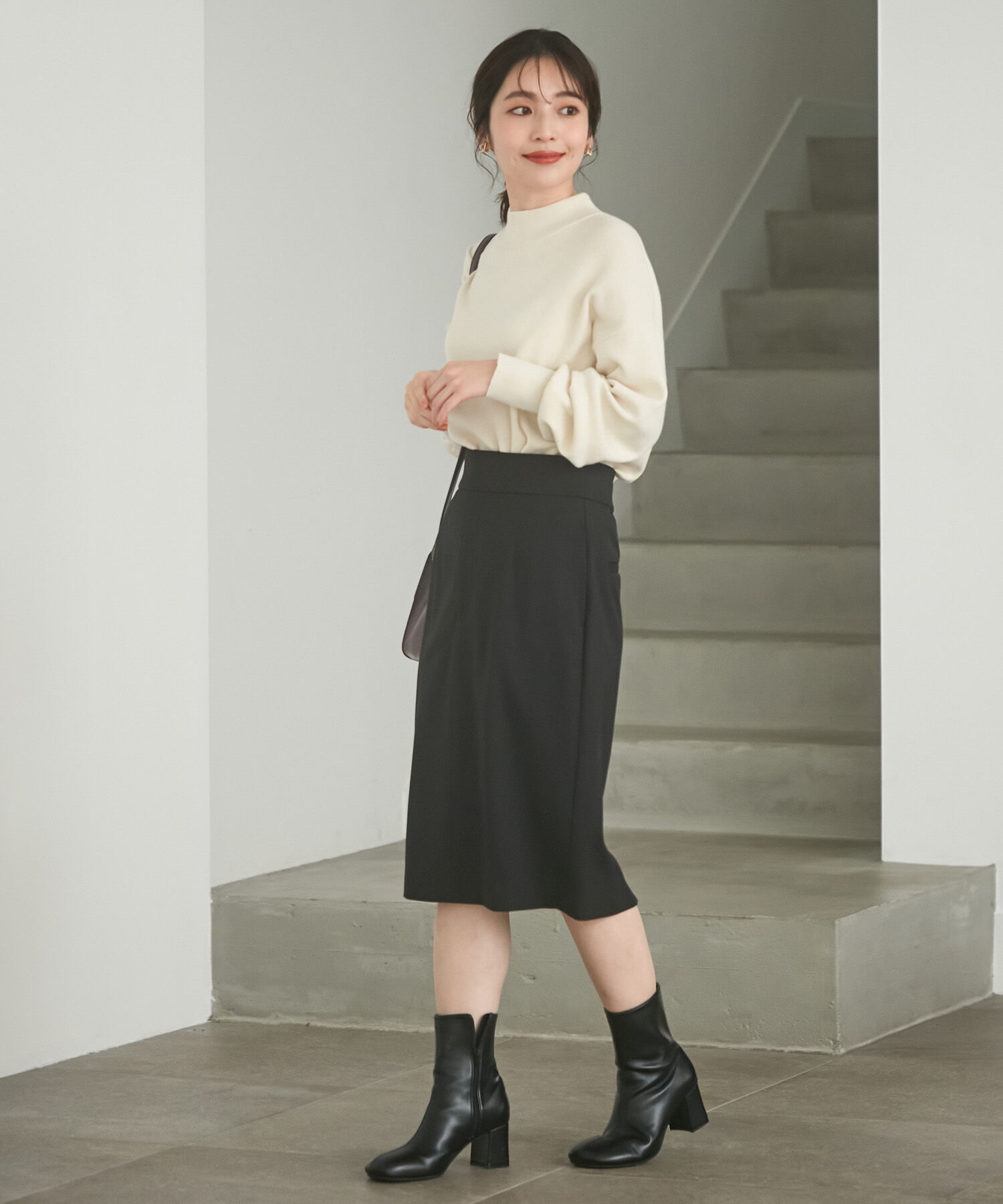 VIS「【HOT BEAUTY STRETCH】暖かく動きやすいタイトスカート」|スカート|