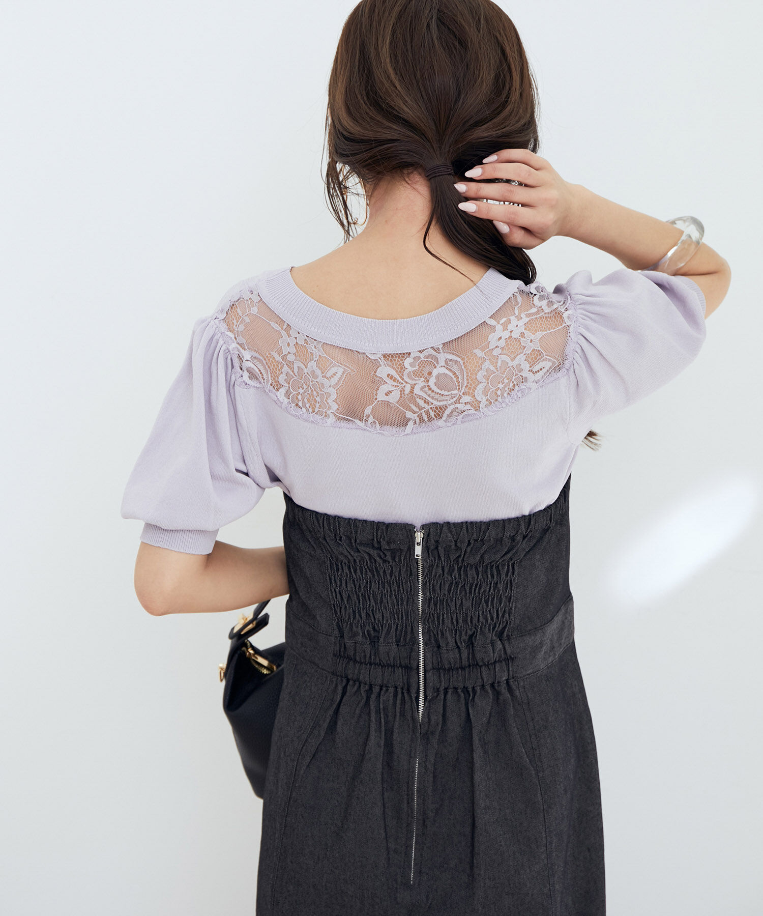 vis-a-vis「【WEB限定】前後2WAYレースコンビニット」|ニット・セーター|