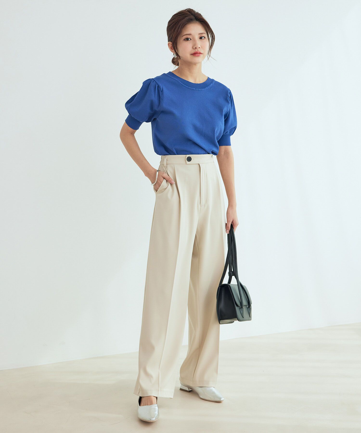 vis-a-vis「【WEB限定】前後2WAYレースコンビニット」|ニット・セーター|