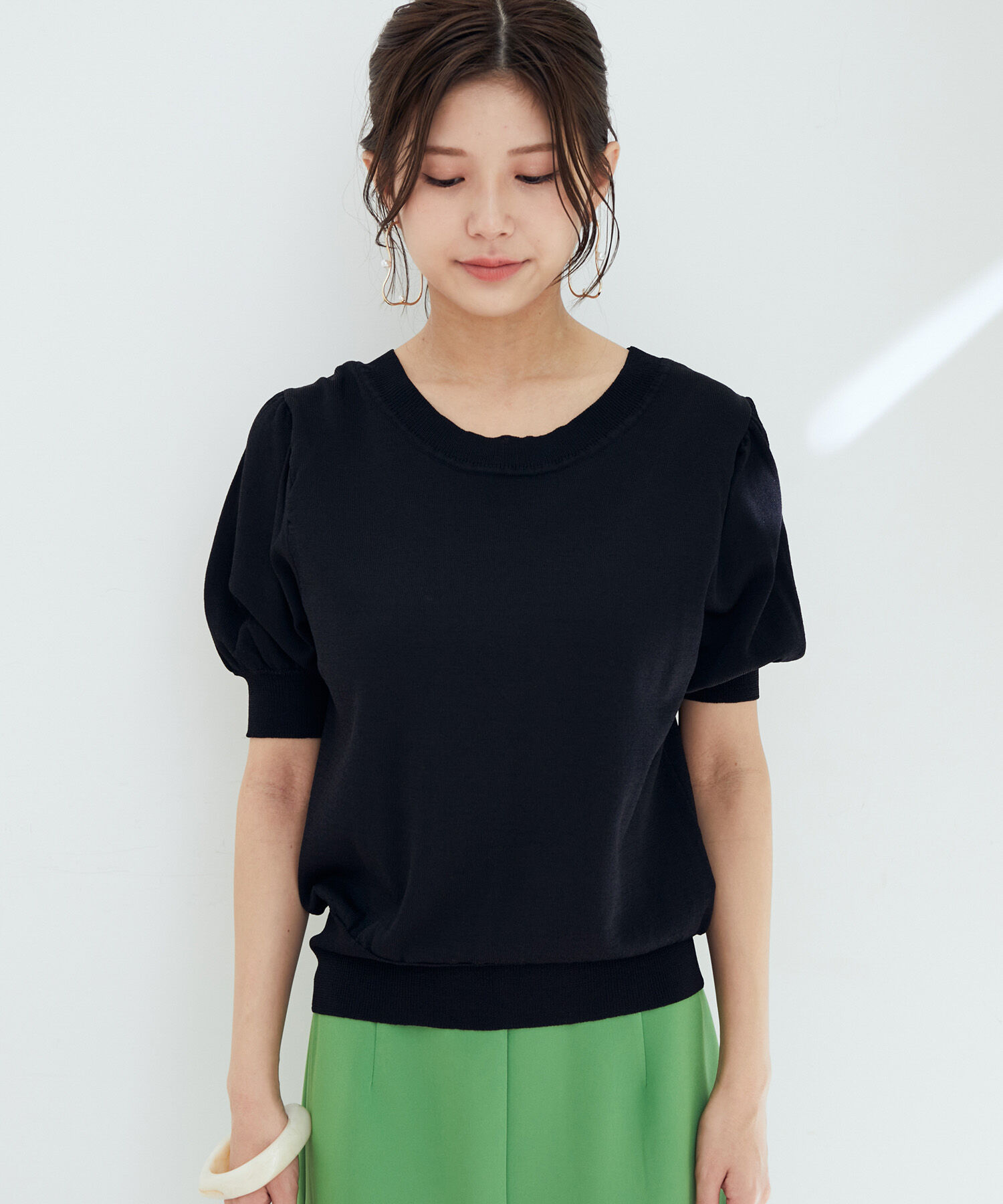 vis-a-vis「【WEB限定】前後2WAYレースコンビニット」|ニット・セーター|