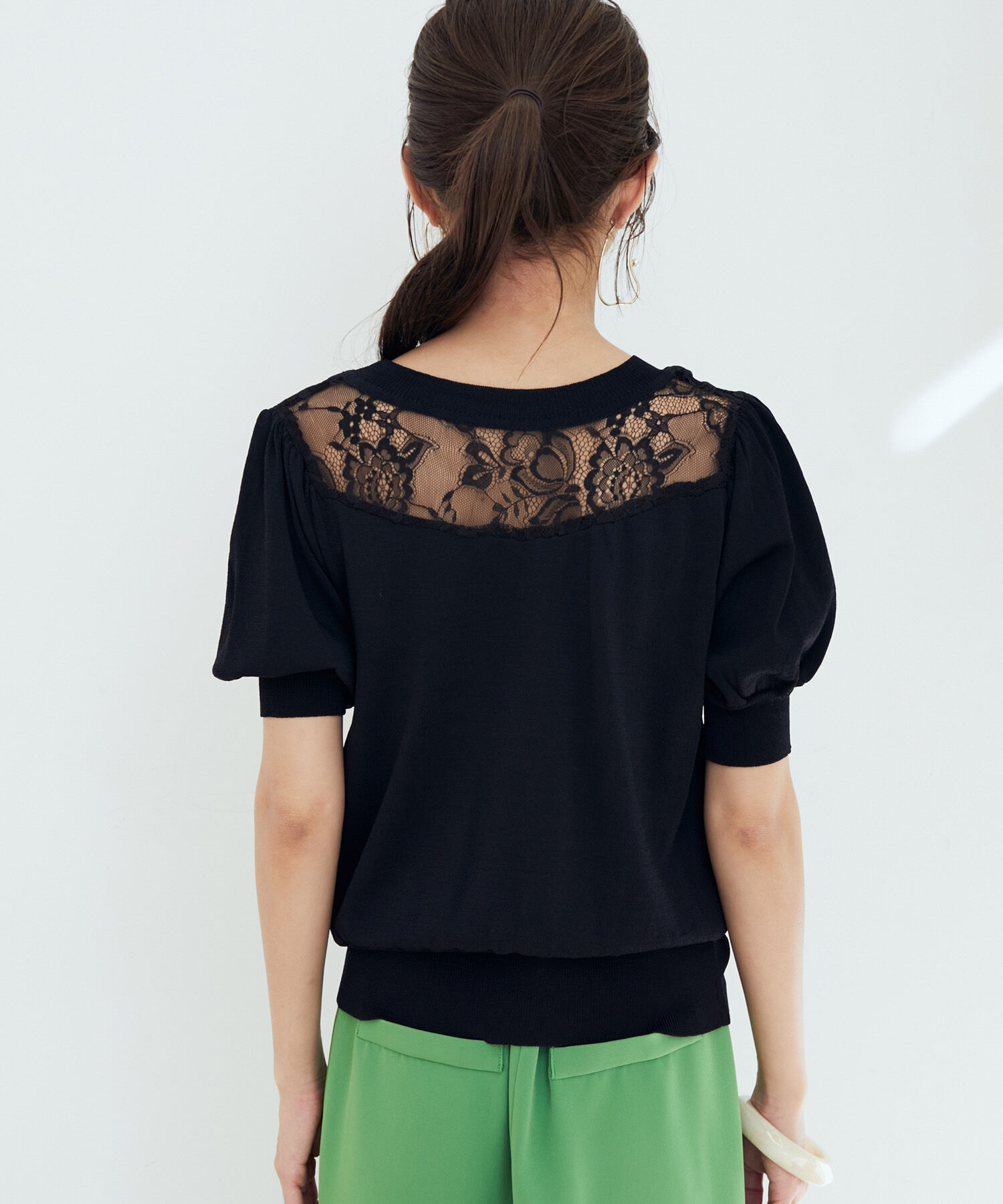 vis-a-vis「【WEB限定】前後2WAYレースコンビニット」|ニット・セーター|