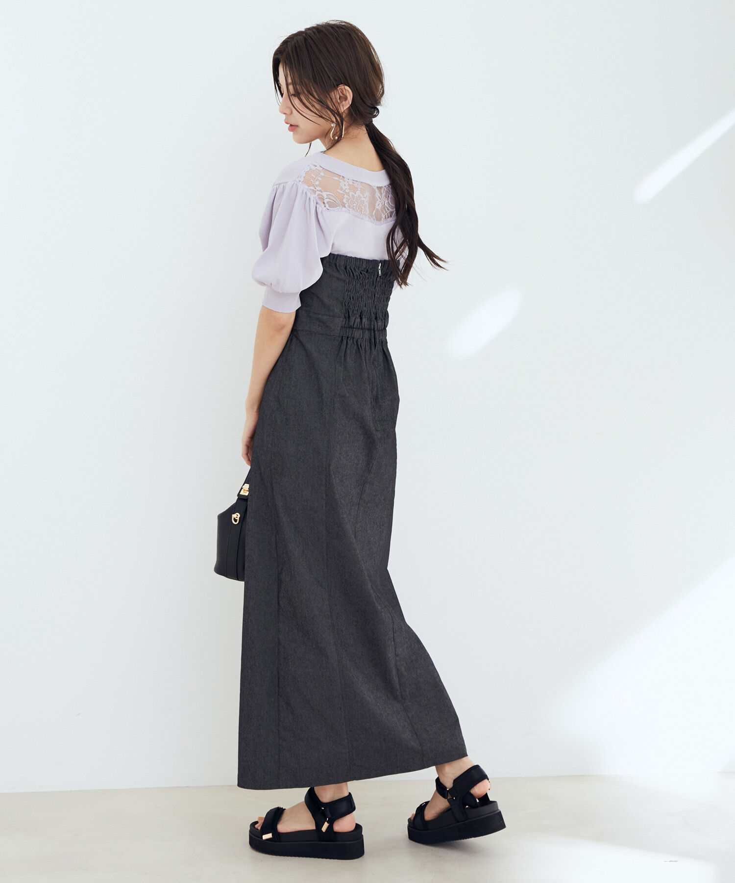 vis-a-vis「【WEB限定】前後2WAYレースコンビニット」|ニット・セーター|