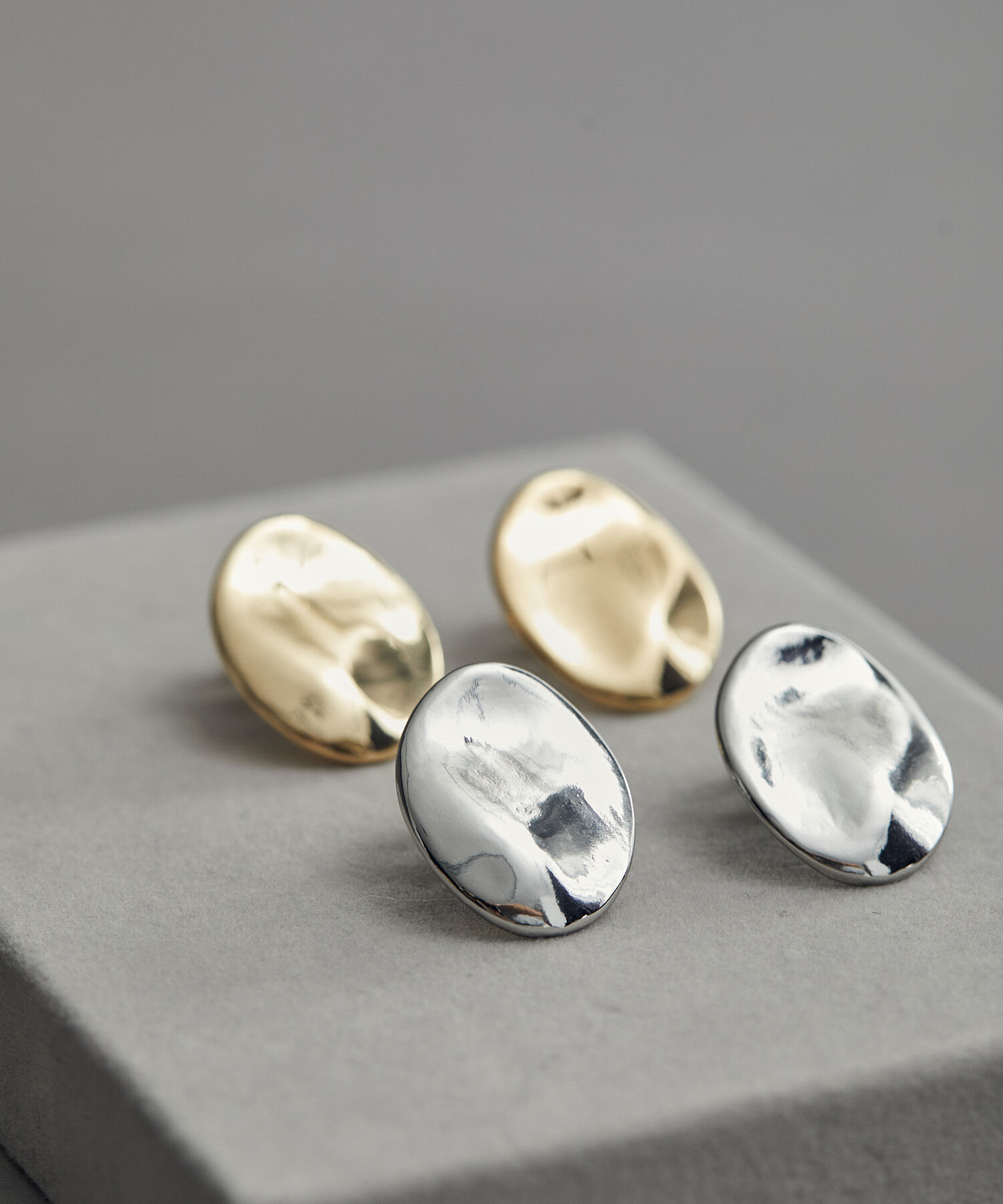 VIS「プレートニュアンスメタルイヤリング」|イヤリング|