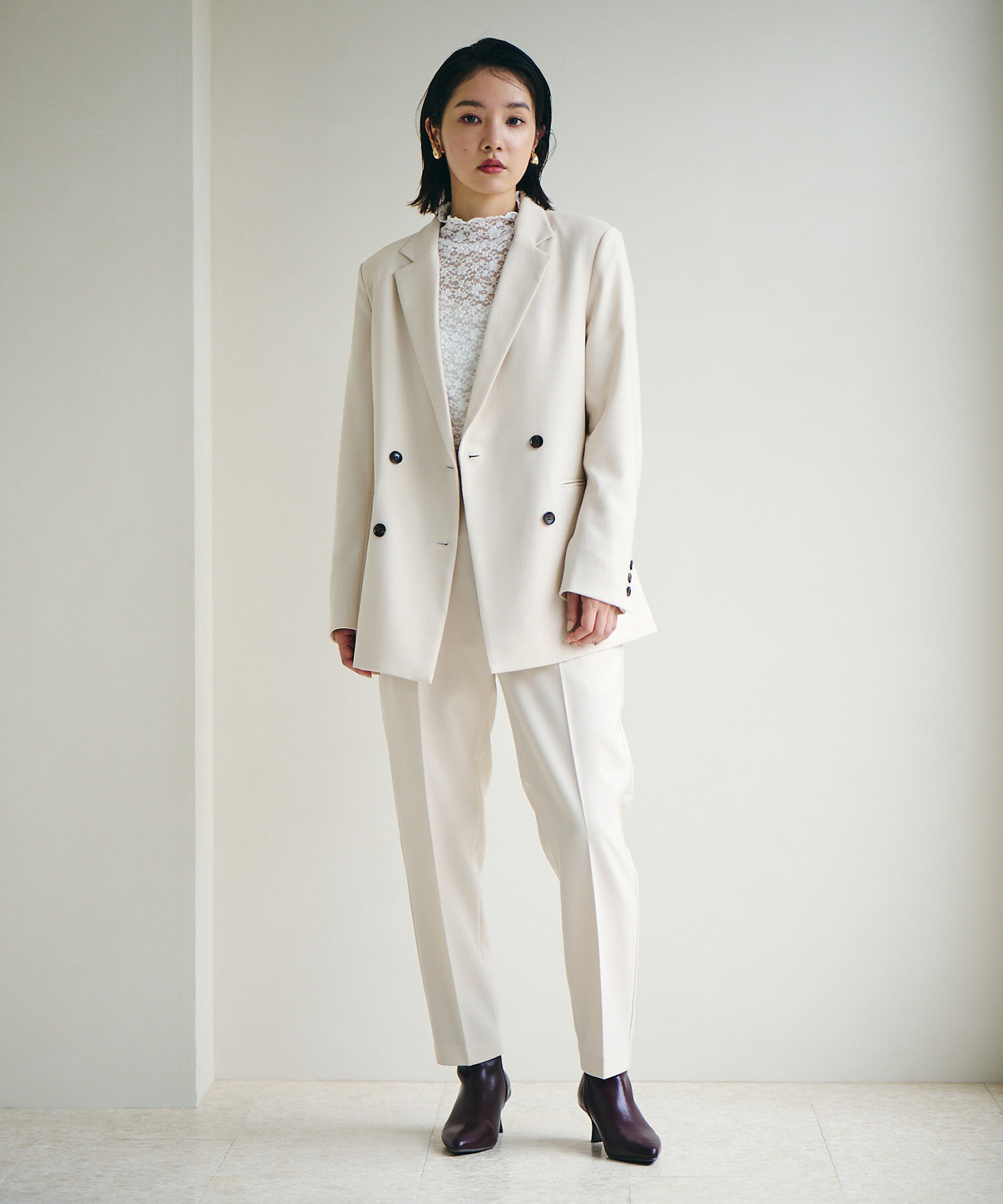 VIS「【Washable・EASY CARE】エコウールタッチジャケット【sustainable】」|テーラードジャケット|