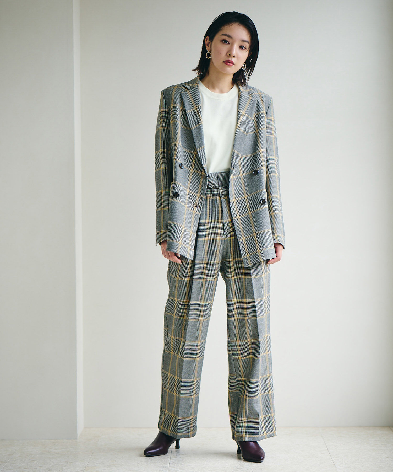 VIS「【Washable・EASY CARE】エコウールタッチジャケット【sustainable】」|テーラードジャケット|