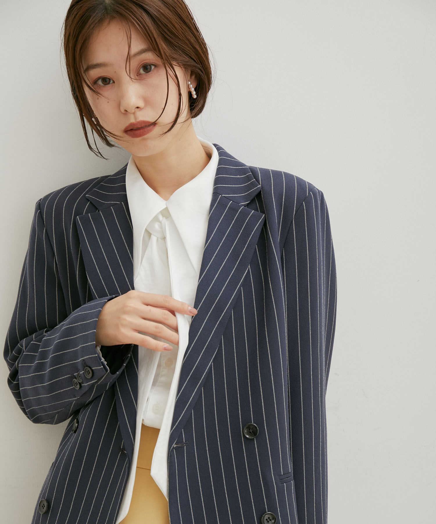 VIS「【Washable・EASY CARE】エコウールタッチジャケット【sustainable】」|テーラードジャケット|