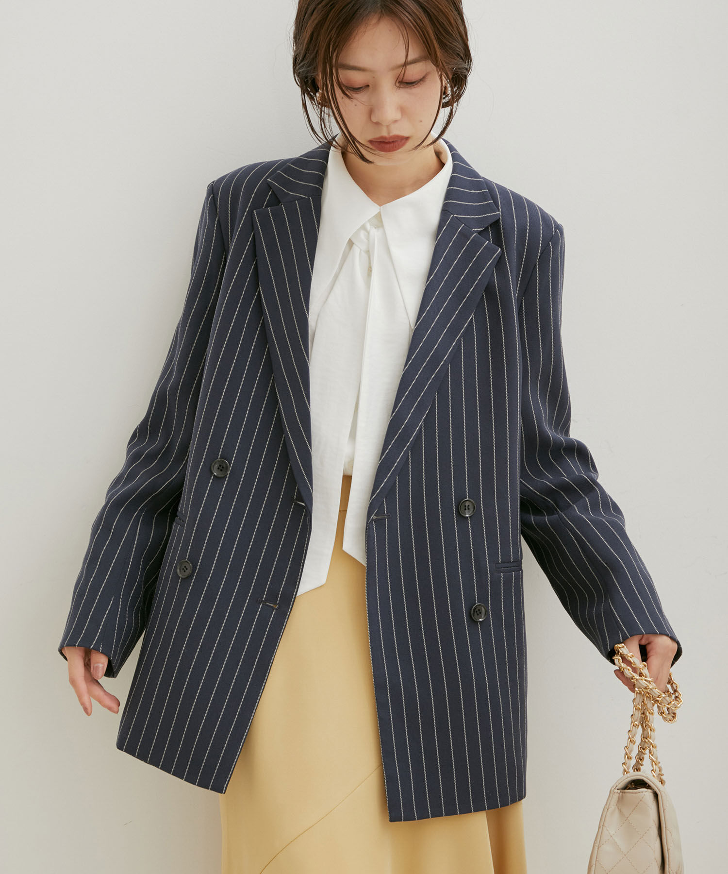 VIS「【Washable・EASY CARE】エコウールタッチジャケット【sustainable】」|テーラードジャケット|ネイビー系(41)