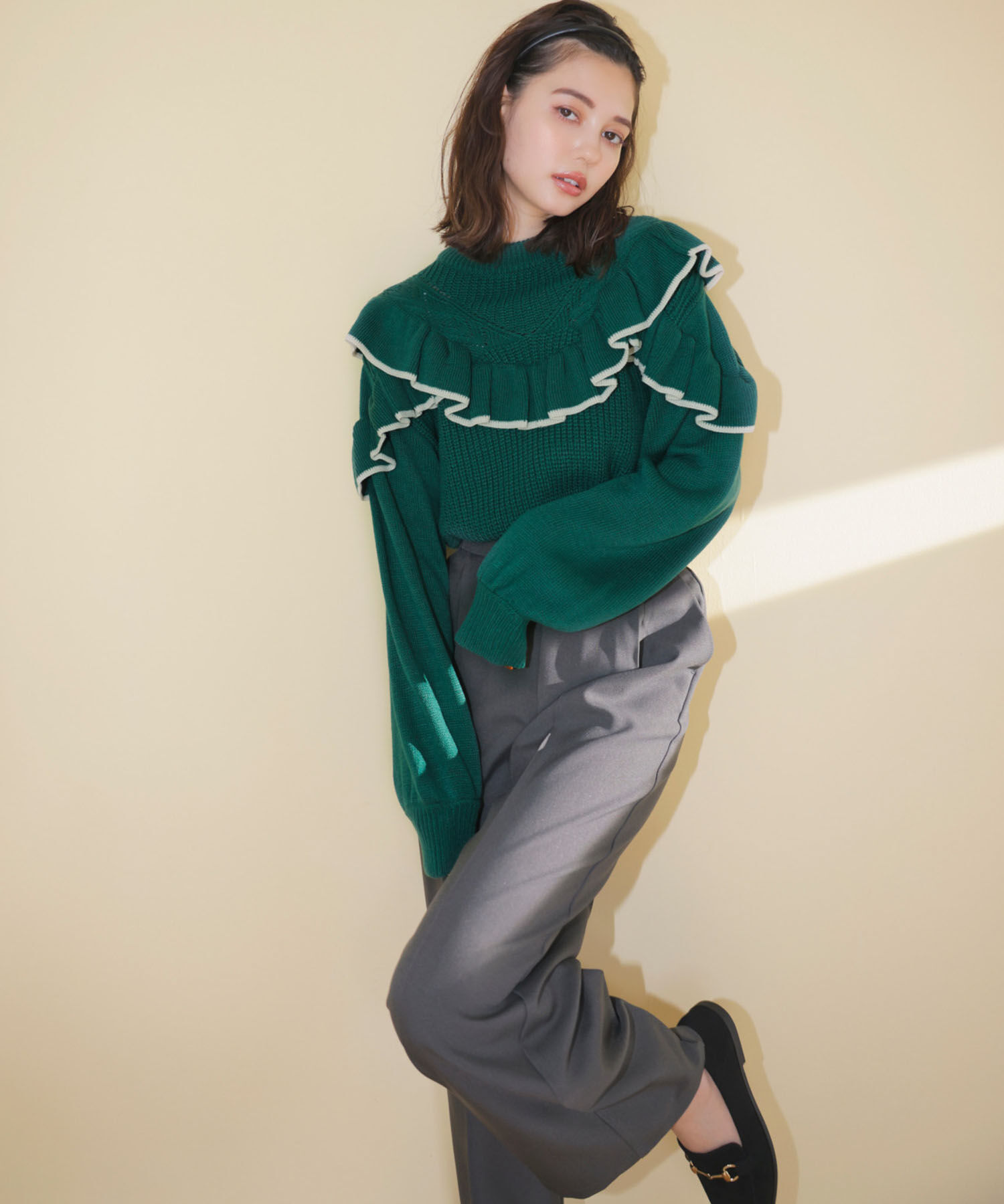 vis-a-vis「【WEB限定】【洗える】フレアパンツ」|スラックス|