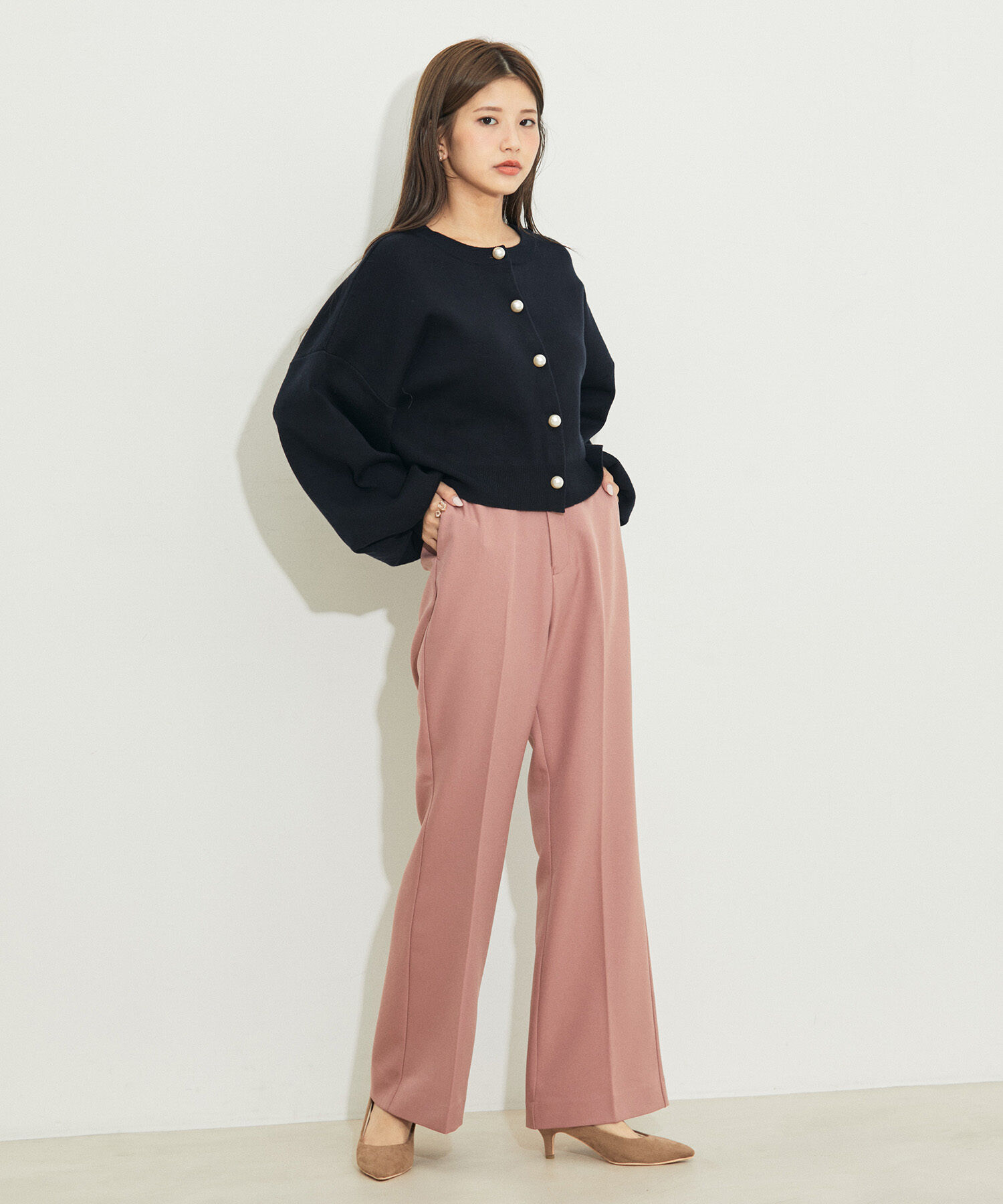 vis-a-vis「【WEB限定】【洗える】フレアパンツ」|スラックス|