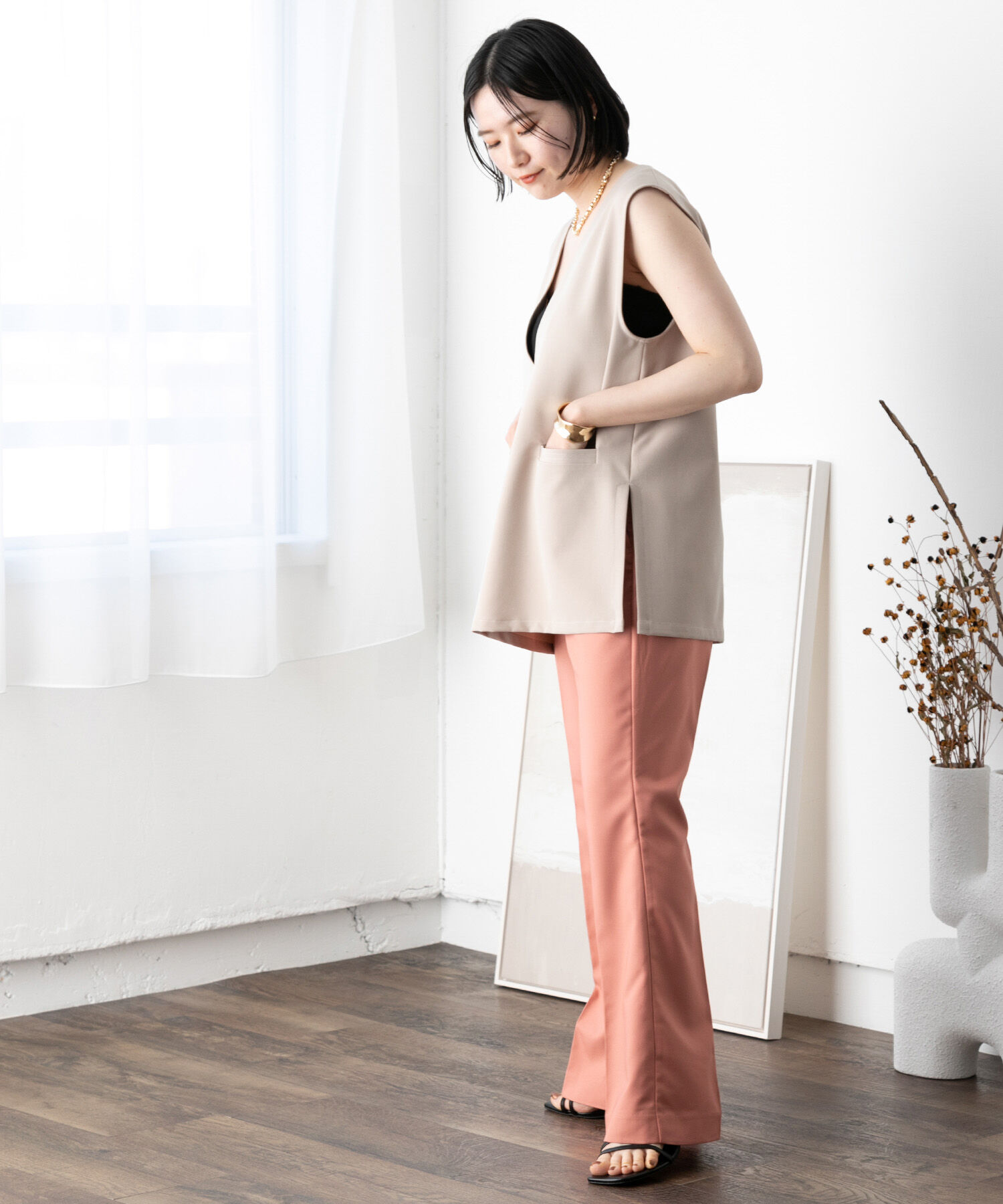 vis-a-vis「【WEB限定】【洗える】フレアパンツ」|スラックス|