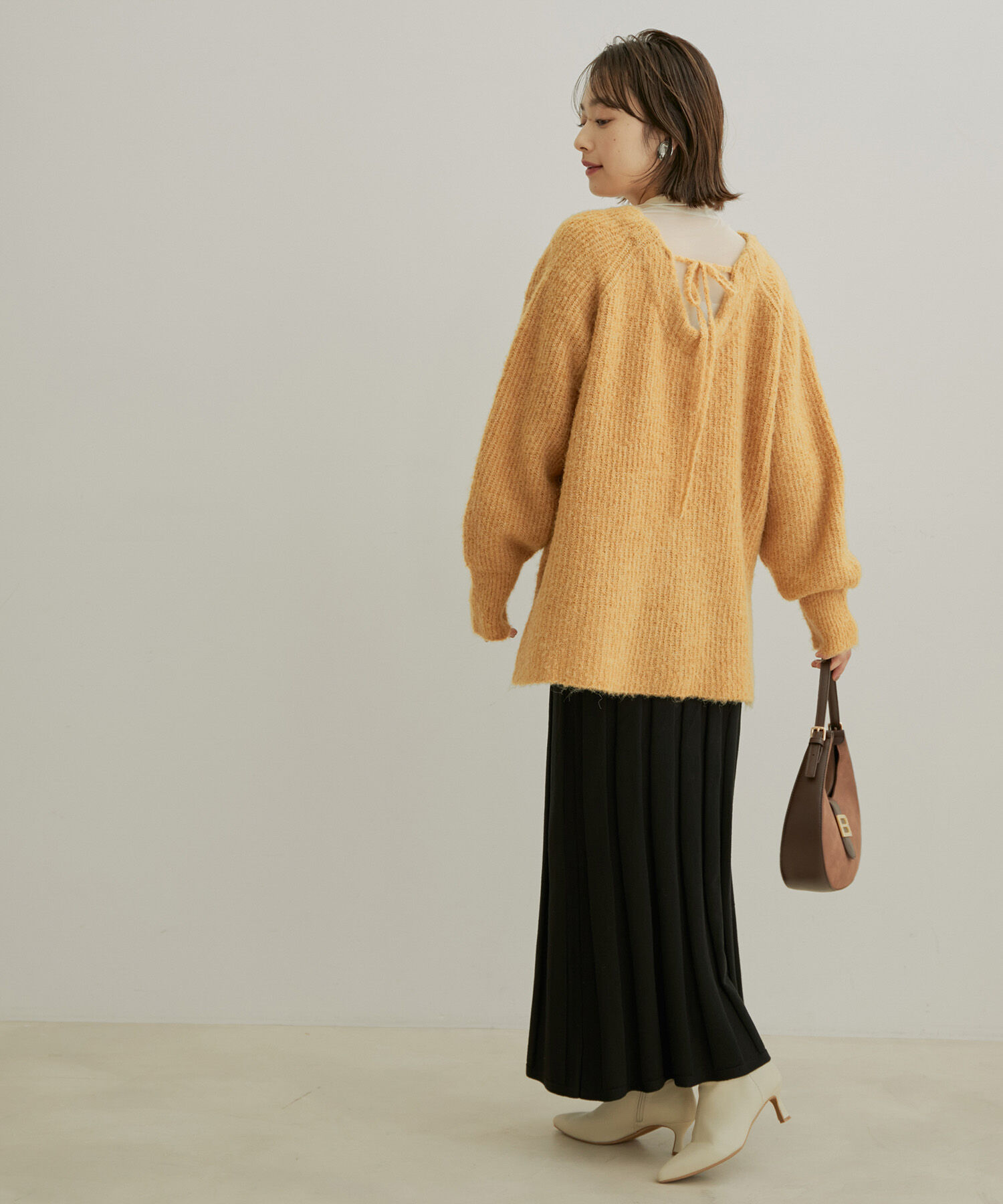VIS「【セットアップ対応】【洗える】プリーツニットスカート」|スカート|