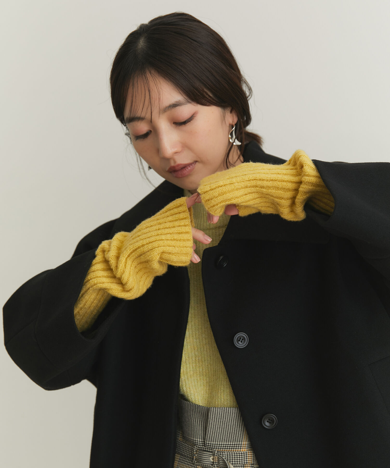 VIS「【洗える】リサイクル糸リブアームウォーマー」|手袋|